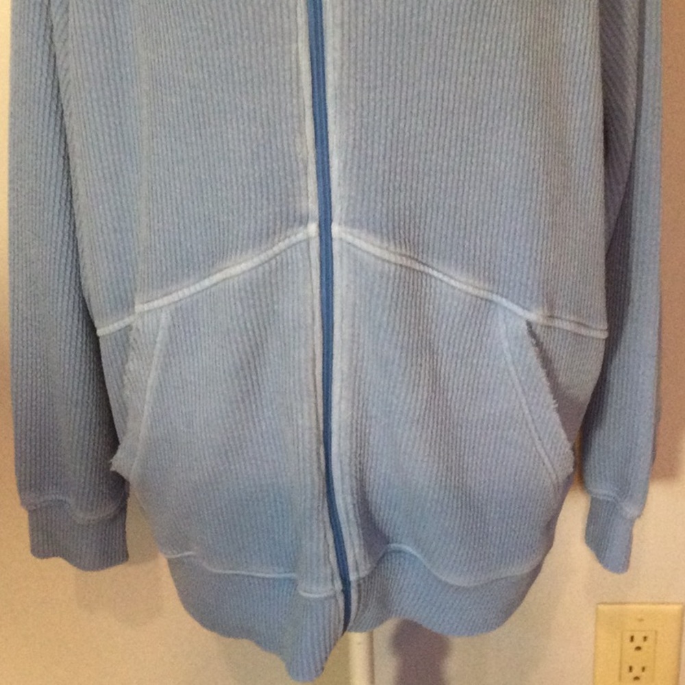 Aerie Blue Zip Oversized Hoodie* - Picture 4 of 10